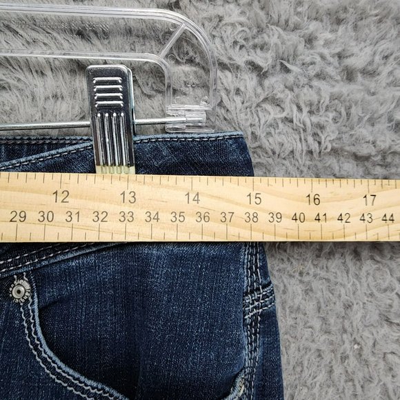 Wrangler Jeans Womens 8 Dark Wash Stretch Mid Rise Shaping Bootcut - Picture 6 of 14